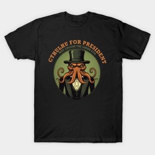 Cthulhu For President 2024 Funny Election Political Humor T-Shirt